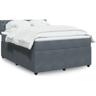 Langlebige Boxspringbett mit Matratze Dunkelgrau 160x200 cm Samt Gästebett mit Lattenrost Möbel8385599 - Grau