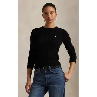Polo Ralph Lauren für Damen. 211971869006 Schwarzer Baumwolljersey (L), Lässig, Baumwolle