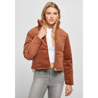 URBAN CLASSICS Ladies Corduroy Puffer Jacket Braun - L