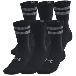 Under Armour Essential 6er-Set Crew Socken Schwarz XL