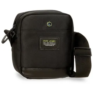 Pepe Jeans Leighton Gepäcktasche für Herren, Schwarz, Talla única, Kleine Umhängetasche