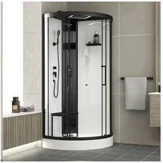 Dampfdusche Aurlane Relax Dark Hammam 95x95x218 cm schwarz