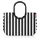 loopshopper L summerstripes Schwarz