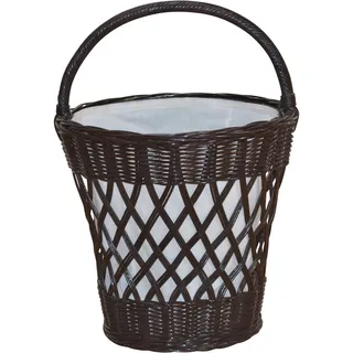 HOFMANN LIVING AND MORE Wäschekorb, (1 St.), aus Rattan mit praktischem Tragegriff, braun