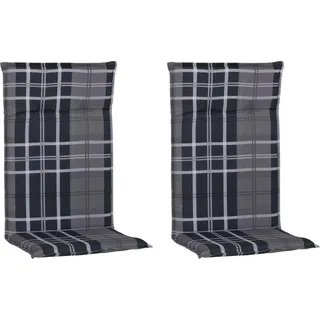 Beo Hochlehner-Sitzkissen M215 Görlitz Karo Anthrazit Grau 2-er Set