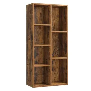 VASAGLE Bücherregal 7 Fächer 80 x 30 x 180 cm Vintagebraun
