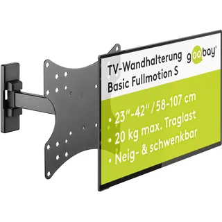 goobay TV-Wandhalterung FULLMOTION (S) – Schwarz