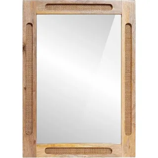 vidaXL Badezimmer Spiegel Braun 50 x 70 x 3 cm Massivholz Mango - Braun