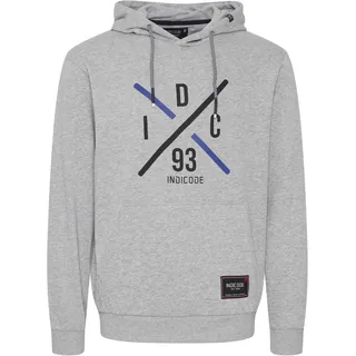 Kapuzenpullover INDICODE "Hoodie IDLeon", Herren, Gr. XXL, grau (light grau mix), Obermaterial: 100% Baumwolle CO., Pullover Kapuzenpullover