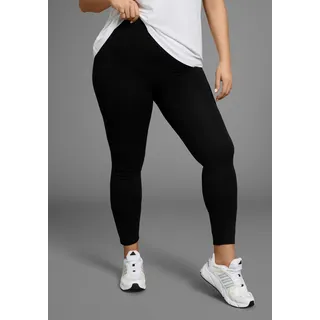 Leggings LAURA SCOTT CURVE, Damen, Gr. 54, N-Gr, schwarz, Milano Rib, Obermaterial: 65% Viskose (LENZINGTM), 30% Polyamid, 5% Elasthan, unifarben, Basic, sehr figurbetont normal, Hosen Leggings, mit dekorativen Details im Jeggings-Look - GROSSE GRÖSSEN