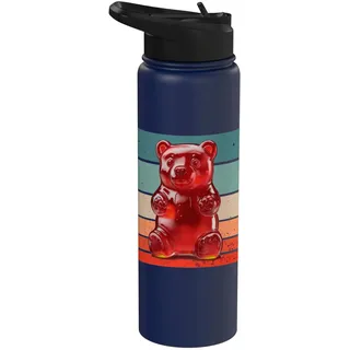 Süßigkeitenliebhaber süßer Bär Süßes Outfit Süßigkeiten Stainless Steel Insulated Water Bottle