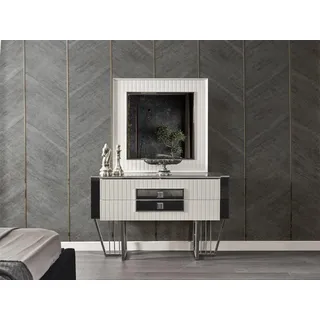 Luxus Kommode Sideboard Spiegel 2 tlg JVmoebel - Weiß