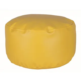 ARANAZ S.L. Griffe aus Holz, oval, Ø 40 x 26 cm, Gelb, gepolsterter und bequemer Sitz