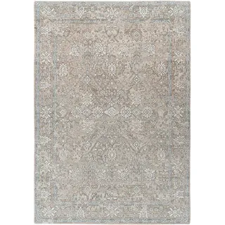 Kayoom Vintage-Teppich , Grün, Beige , Textil , Vintage , rechteckig , 120x170 cm , für Fußbodenheizung geeignet , Teppiche und Böden, Teppiche, Webteppiche