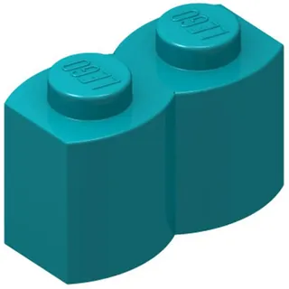 1x2 Pallisade - 50 Stück Dunkles Türkis