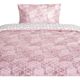 Renforcé Bettwäsche mit Reißverschluss, für Einzel- und Doppelbett 155 x 220 cm + 80 x 80 cm