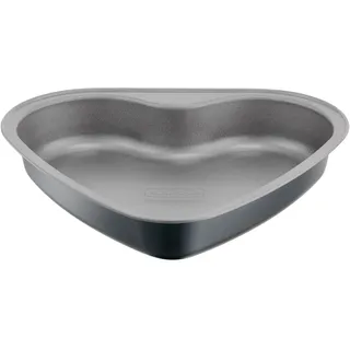 Original Kaiser Inspiration Herzkuchenform 24 x 23 x 4 cm, antihaftbeschichtet, einfach Reinigung, gleichmäßige Bräunung, bis 230° hitzebeständig, Herzbackform, Made in Germany, schwarz