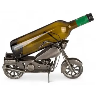 Retro Motorstil Weinglas für Motorradfans - Grau