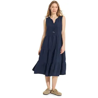 Cecil Damen Leinenkleid mit Volants mid blue, S