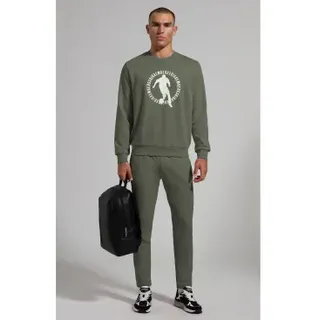 Bikkembergs für Herren. BMF0466 Grünes Sport-Set mit rundem Logo (XL), Lässig, Sportlich, Baumwolle, Multisport