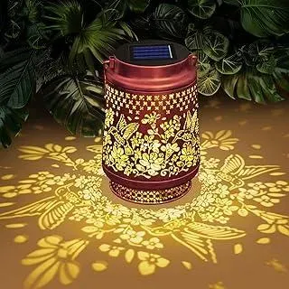 HOTUT Solarlaterne für Außen, Kolibri Solarlampen für Außen Hängend Gartendeko, IP65 Wasserdicht Metall Gartenleuchte, Geburtstagsgeschenke für Frauen, Solarleuchten für Terrasse, Patio, Rasen