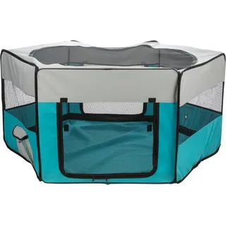 Trixie Freilaufgehege 150 x 150 x 65 cm türkis/grau