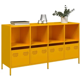 vidaXL Sideboard Senfgelb 135x39x73,5 cm Kaltgewalzter Stahl - Gelb