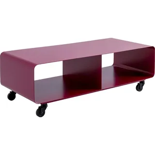 Kare Design Lowboard Lounge M, Pink, 90x41x30 cm, TV-Board, Sideboard, minimalistisches Design, Fernsehkommode, Rollbar, Stahl, Industrial, Modern, Wohnzimmer