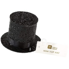 Talking Tables TOPHAT Mix & Match Black Glitter Top Hat, Mehrfarbig