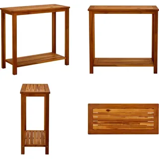 vidaXL Garten Konsolentisch 80x35x75 cm Massivholz Akazie - Garten Konsolentisch - Garten Konsolentische - Holztisch - Holztische - Braun