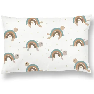 Kinderkissen Mit Kopfkissenbezug Aus Baumwolle 40x60 cm - Kopfkissen Geeignet Für 3 Bis 10 Jahre - Kinder Kuschelkissen - Weiches Kinder Kopfkissen Hypoallergen - Ideal Fürs Bett, Reisen, Schläfchen