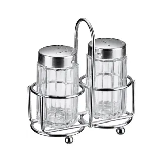 Westmark Menage Salz- und Pfefferstreuer 3-teilig Transparent/Silber