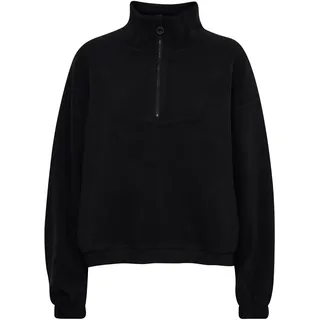 Strickfleece-Pullover NORTH BEND "fleece NBConza", Damen, Gr. 42, schwarz, Obermaterial: 100% Polyester PES., Pullover Strickfleece-Pullover