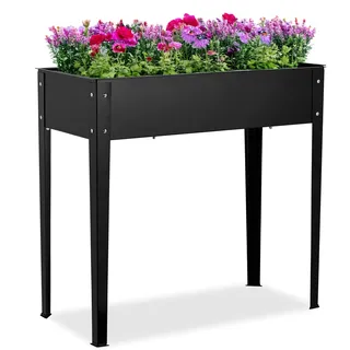 Relaxdays Hochbeet 80 x 85 x 40 cm Schwarz