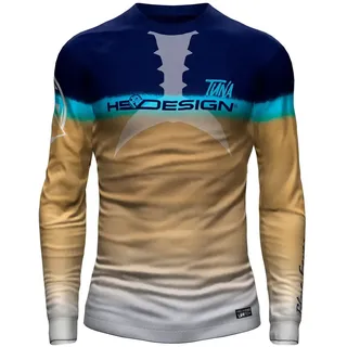 Hotspot Design Ocean Performance Tuna, Uv-schutz Langarm-t-shirt – Blue - M,