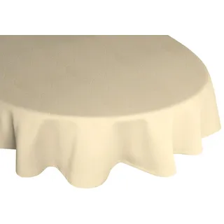 Tischdecke WIRTH "Neufahrn" Gr. 1, grau (taupe), B:130cm L:190cm, Kunstfaser, Tischdecken, Tischdecke, oval