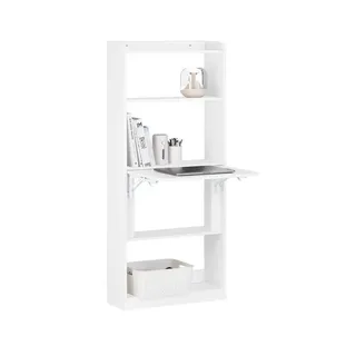 SoBuy Schreibtisch klappbar Weiß