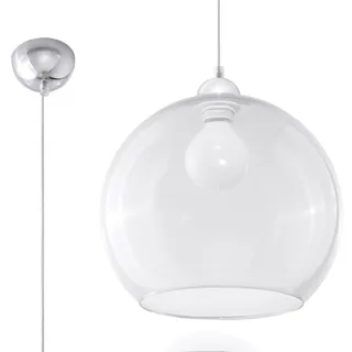 sollux Lighting Ball - Lampe de Decke, Glas, klar, Chrom - Transparent