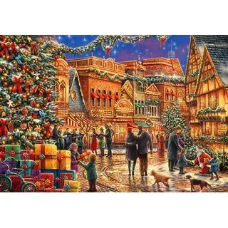 Bluebird Puzzle Weihnachts-Puzzle Christmas at the Town Square - 1000 Teile