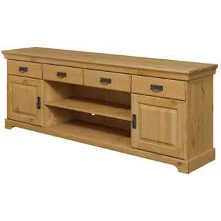 Home Affaire TV-Board HOME AFFAIRE "Rügen", beige (natur), B:180cm H:66cm T:40cm, Massivholz, Sideboards, TV-Board, zertifiziertes Massivholz, Breite 180 cm, im Landhausstil