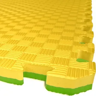 TATAMI PUZZLE Matte - Zweifarbig - 100x100x2,6 cm gelb-grün