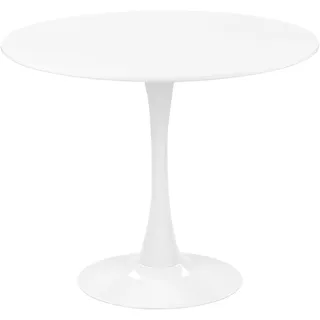 Beliani Esszimmertisch Ø 90 cm weiß
