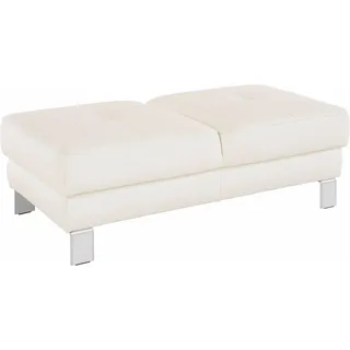 exxpo - sofa fashion "Mantua 2 Bankhocker, tolle Verarbeitungsdetails, modern und elegant", weiß (altweiß), B:140cm H:44cm T:67cm, NaturLEDER (echtes Rindsleder) in Sitz und Rücken.
