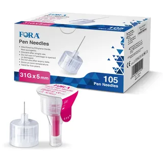 Fora Pen Nadeln 31G 5mm (105 Stück) - Insulin für Spritzen The Tester 1 St
