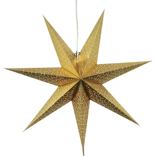 Best Season Star Trading, Weihnachtsbeleuchtung, Papierstern Dot 70 cm Ø, incl. Kabel Farbe gold, 231-53