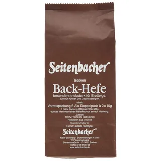 Seitenbacher Hefe Vorratspack I trocken I für Brot und Kuchen I aus Zuckerrüben 6x20g (1 x 120 g)