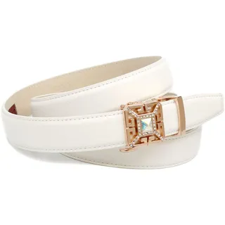 Ledergürtel ANTHONI CROWN, Damen, Gr. 90, weiß, Leder, unifarben, Gürtel Ledergürtel, Femininer Ledergürtel in weiß mit eckiger Schließe