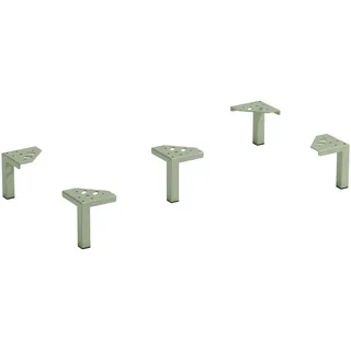 Xora Fussset , Schilfgrün , Metall , 10.5x13x10.5 cm , Schlafzimmer, Kleiderschränke, Schrankzubehör, sonstiges Schrankzubehör