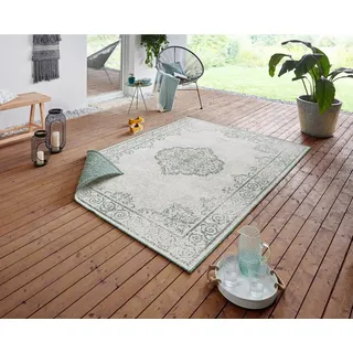 HANSE HOME NORTHRUGS In- Outdoor Wendeteppich Cebu Grün Creme