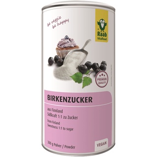 Raab Vitalfood Premium Birkenzucker, Xylit, vegan, 1:1 Zucker-Alternative, Süßungsmittel, zahnfreundlich, aus Finnland, vegan, glutenfrei, 300 g